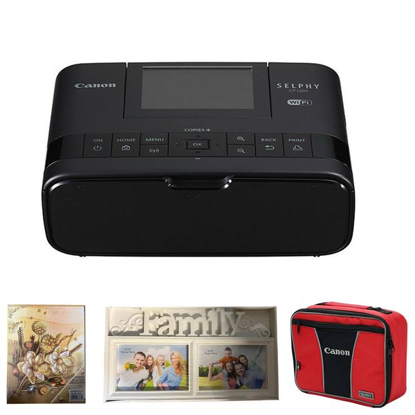 Canon Selphy CP1300 Photo Printer,Photo Album,Frame Bundle