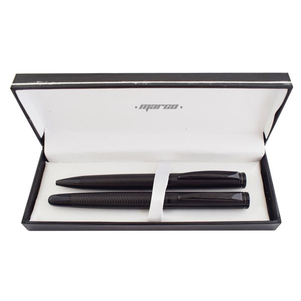 Marco Charcoal Swirl Roller &amp; Ball Set [Black]