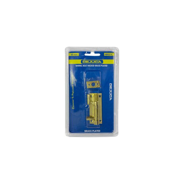 Dejuca - Barrel Bolt - Necked - Bp - 60mm - 1/Card - 6 Pack