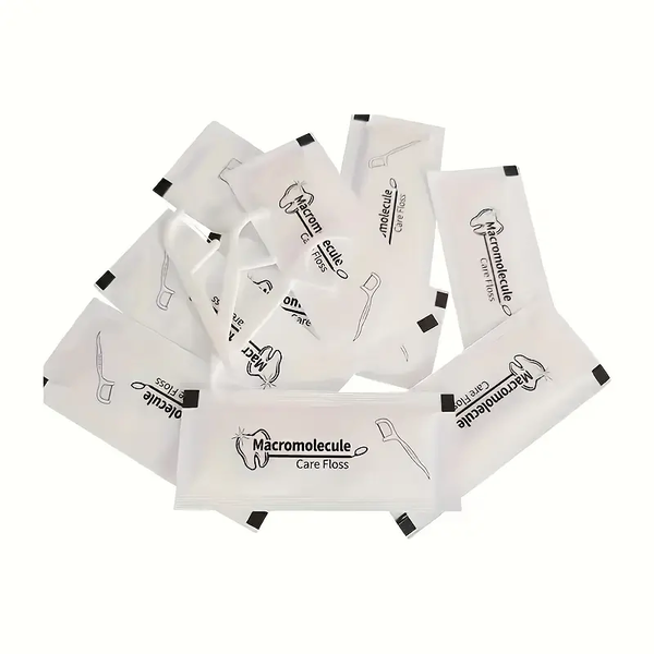 50 Individually Wrapped Dental Floss &amp; Toothpick Picks - Travel Pack