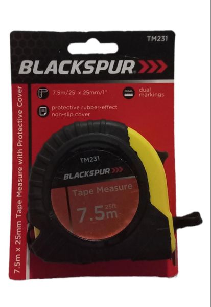 Blackspur 7.5mm x 25mm Tape Measure With Protective Cover