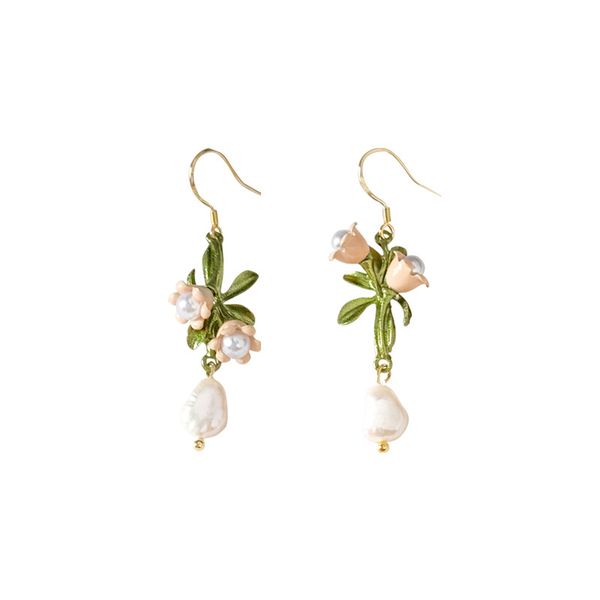 Sweet Bellflower Water Drop Earrings, Alloy Drop &amp; Dangle Earrings