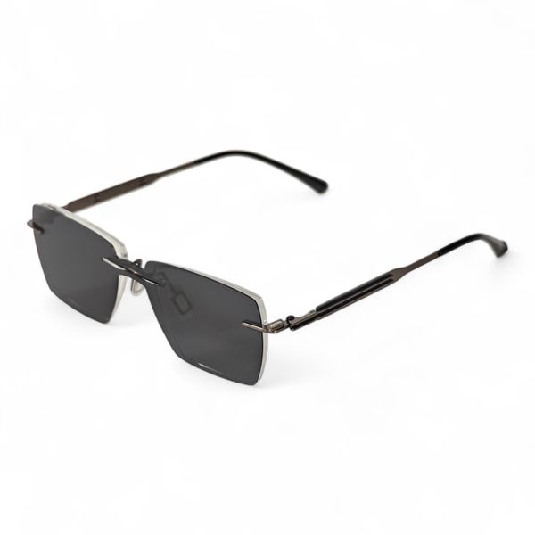 7217 Men's Anti-Blue Light Glasses with Polarized Magnetic Clip-On Lens