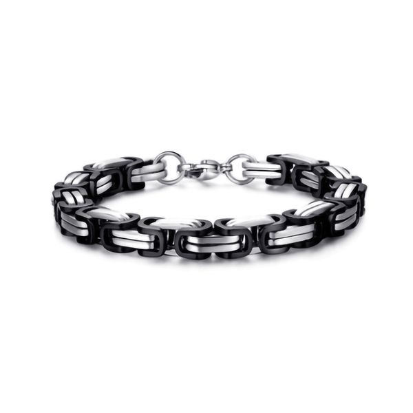 Titanium Link Bracelet(BA-GL330-18-S-BK)