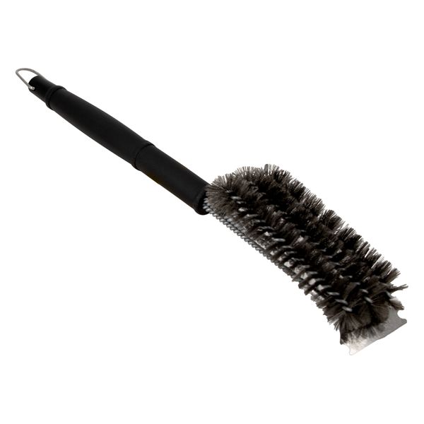 Regent Braai 3 Way Cleaning Bristle Brush with Scraper S/Steel, 450mm