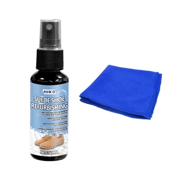 Fashion Suede Boot Shoe Care Refurbishing Cleaning Oil (50ml) with Towel