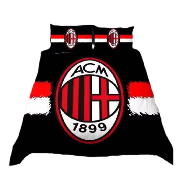 Premium AC Milan 3D Printed Duvet Cover Set (Double Bed)