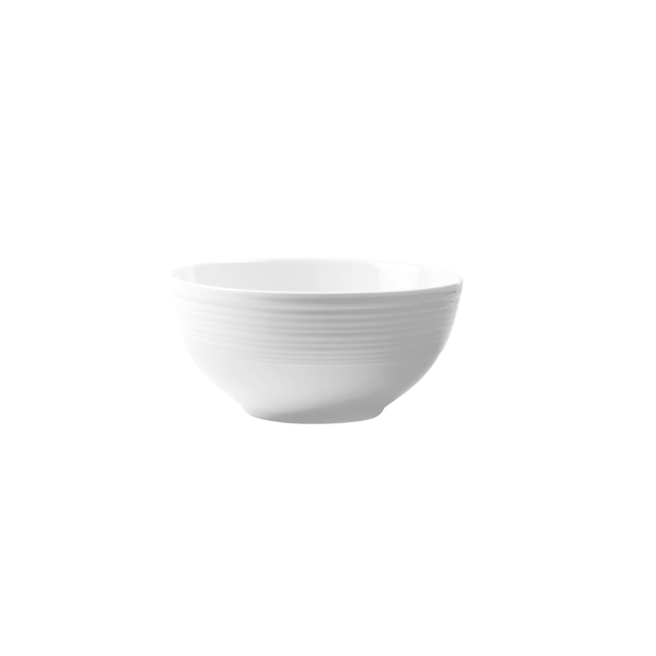 Jenna Clifford - Embossed Lines Whisper White Cereal Bowl - Set of 4