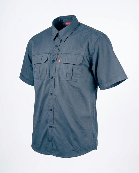Salty Short Sleeve Bush Shirt - Airforce Blue