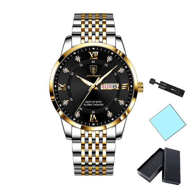 Poedagar Men Quartz Movement Watch Waterproof Luminous Men's Watch