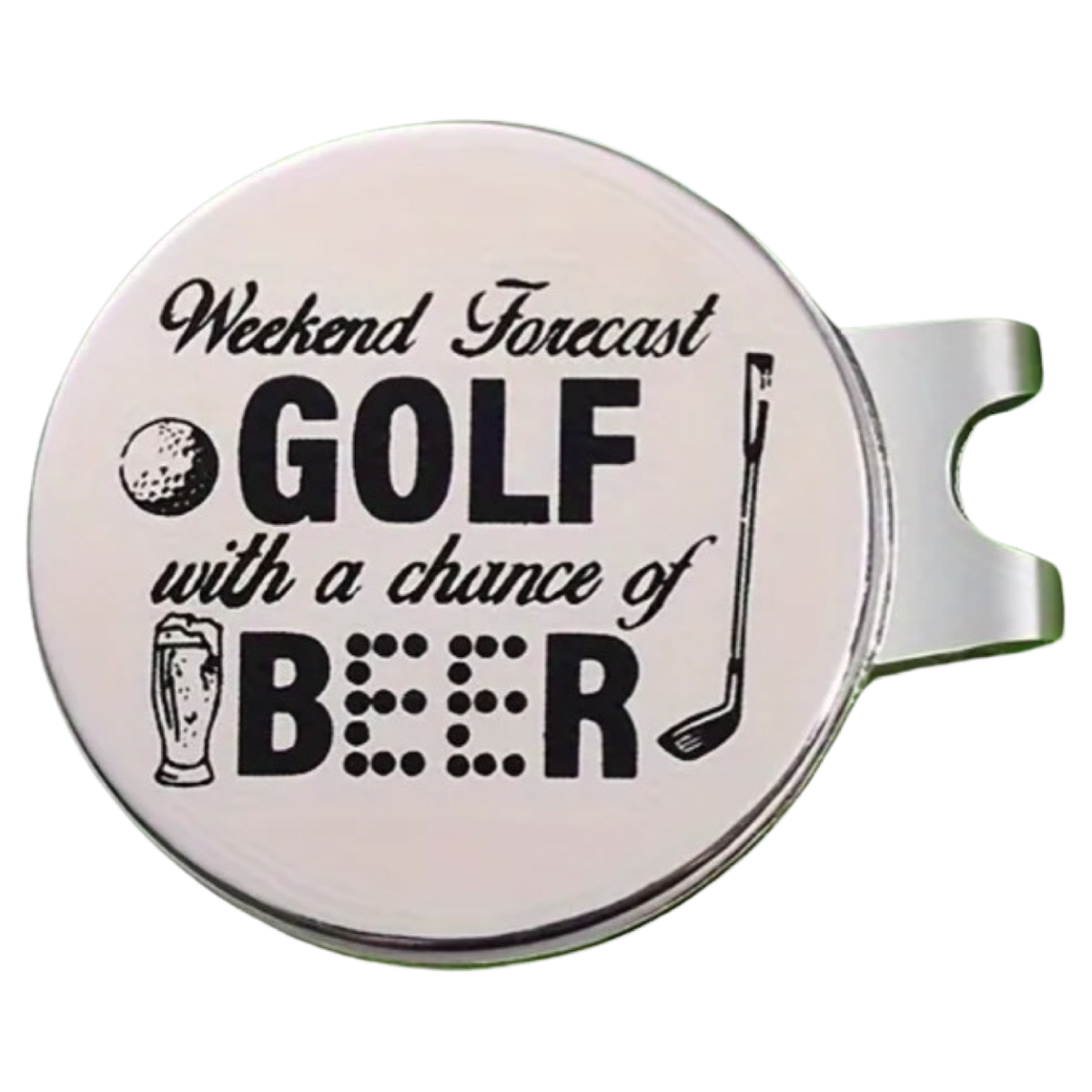 Magnetic Golf Hat Clip with Removable Ball Marker - Weekend Forecast