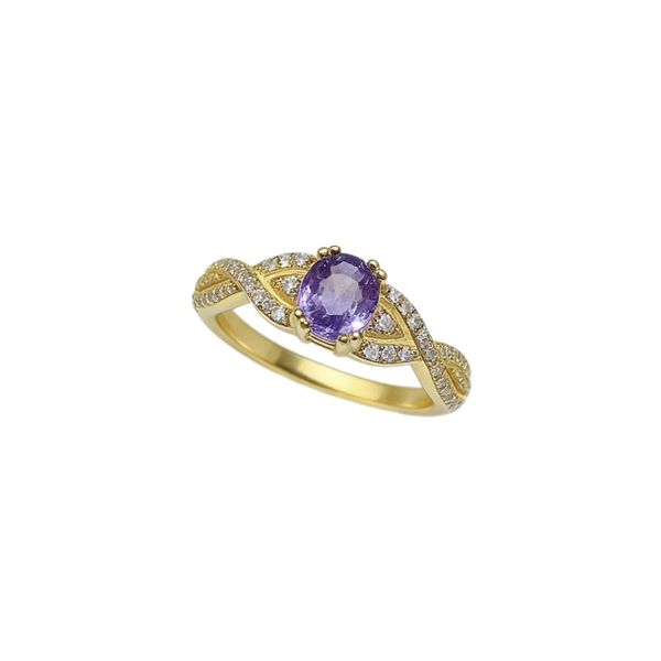 S925 Sterling Silver Sapphire Ring With Twisted Pattern Jewellery