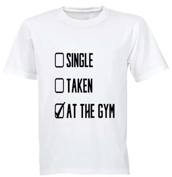 AT the gym n1 White T-shirt