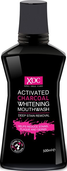 Xpel Oral Care Activated Charcoal Whitening Mouthwash - 500ml