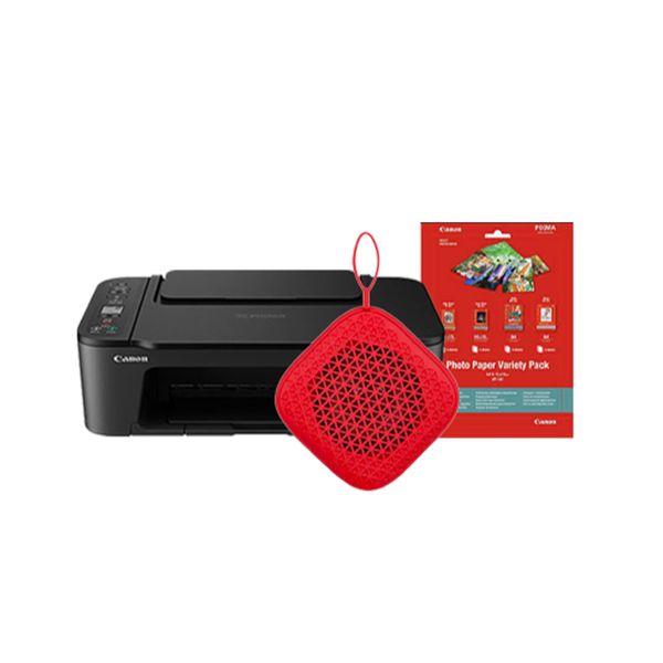 Canon Pixma TS3440 Printer Plus Free Paper + Red Speaker