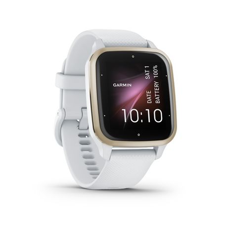 Garmin Venu Sq 2 - Cream Gold Bezel with White Case and Silicone Band -  Daily Sale Shop