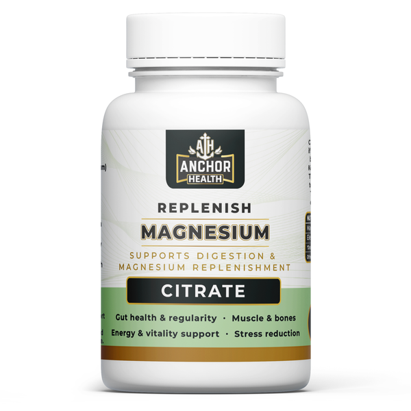 Magnesium Citrate - 60 Veggie Caps Muscle, Bone, Nerves, Cramps, Sleep