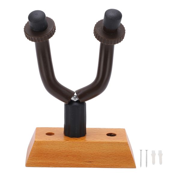 Wood-base wall hanger for bass/ukulele