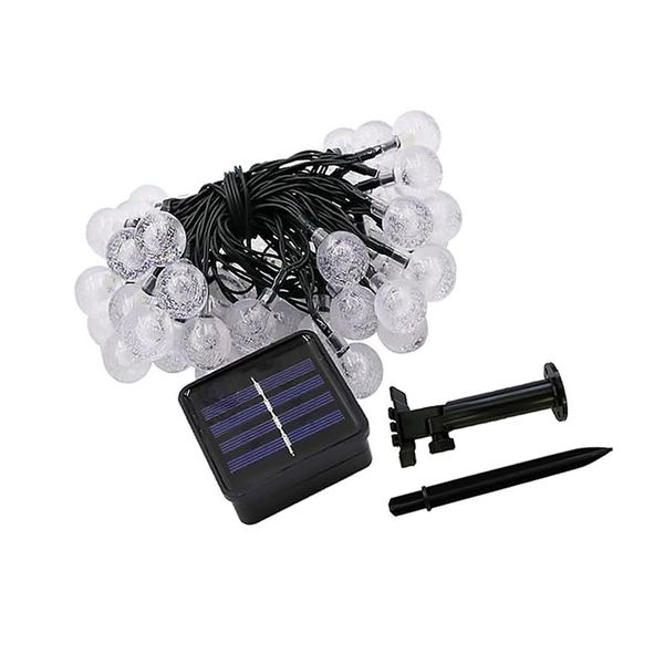 6.5Meter Warm White Solar Powered 30 LED Bulbs String Fairy Lights AT-164