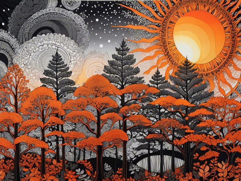 Modern Canvas Wall Art Home Decor - Vibrant Sun