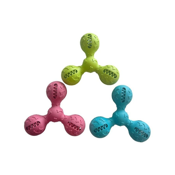 Pro Pet Care Tri Treat Dispenser Dog Toy 15x15cm Teeth Cleaning TPR