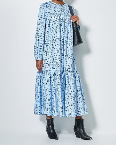 Women's Superbalist Empire Cutline Tiered Dress - Blue Spot