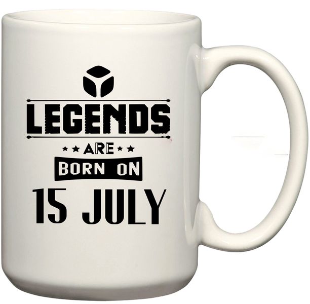 Legends Are Born on 15 July Birthday Coffee Mug
