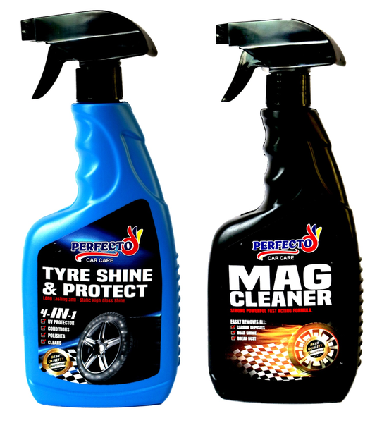 Perfecto Tyre Shine &amp; Mag Cleaner - Combo