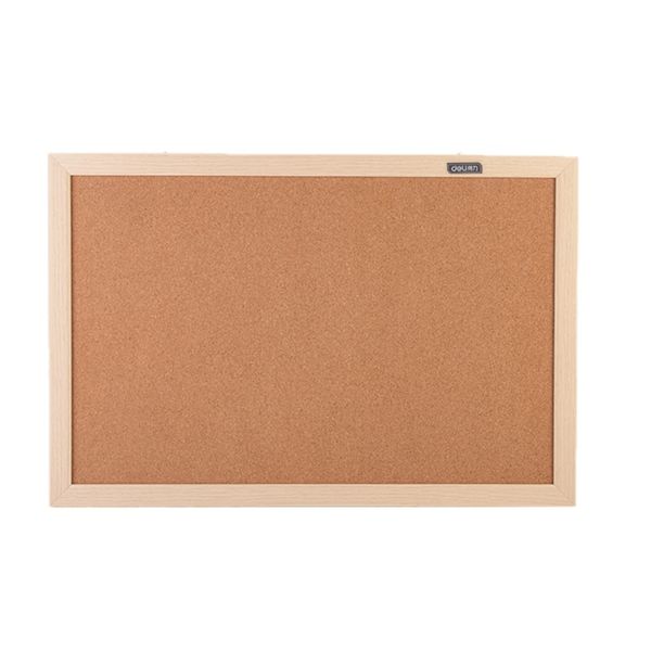 Deli Cork Board Double side Wood frame 400x600mm