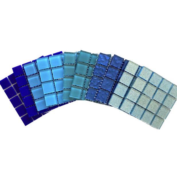 Mosaic Tiles Blue and Turquoise (small tiles for crafting)