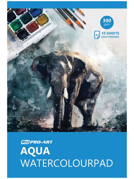 Pro-Art Cold-Pressed Aqua Watercolour Pad A4 - 10 sheets 300gsm