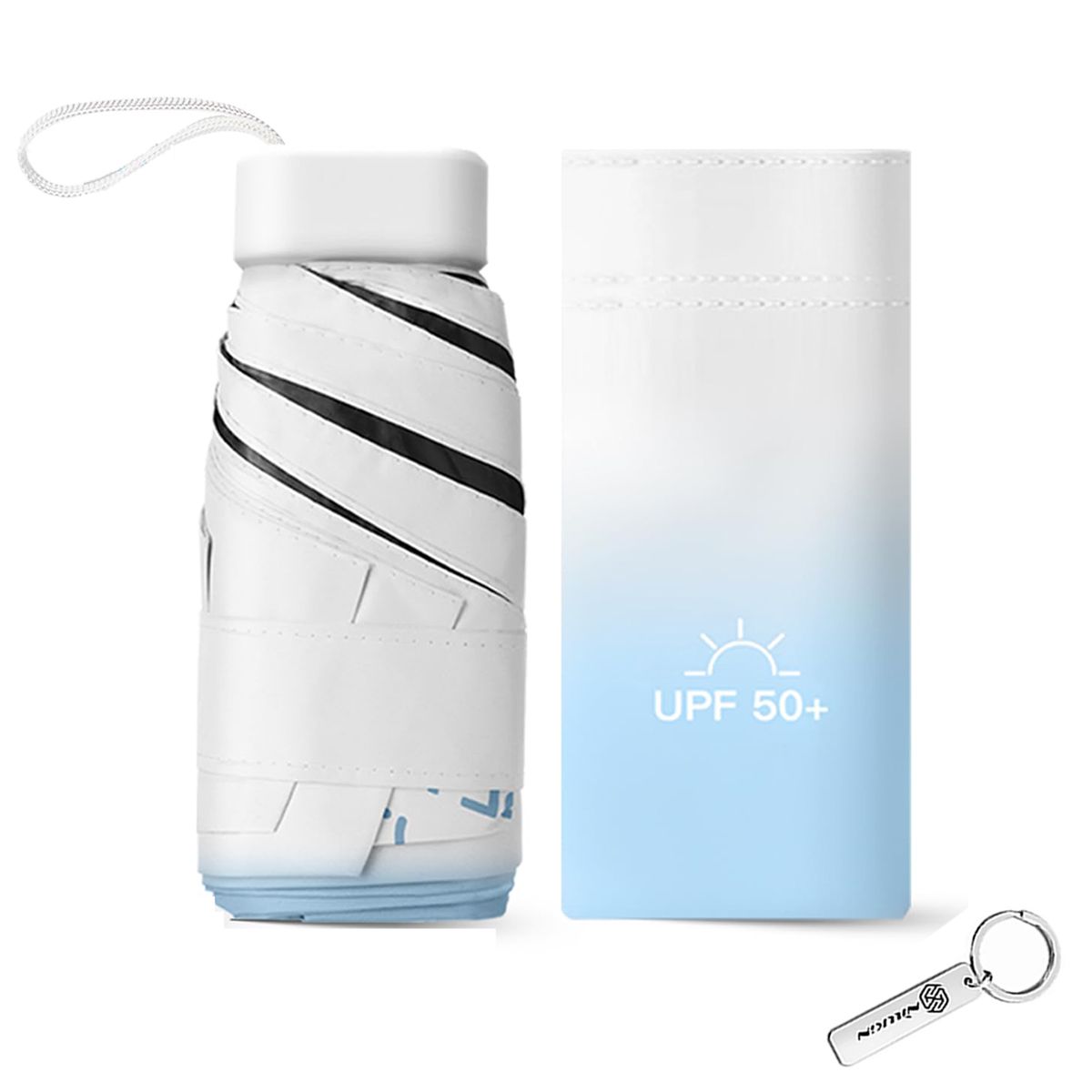 Mini Umbrella with Black UV Coating For Sun Protection, Pocket Travel