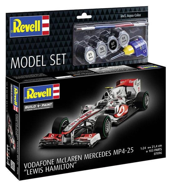 Revell 1/24 McLaren Mercedes MP4-25 #44 Model Kit w/paints, Glue and Brush