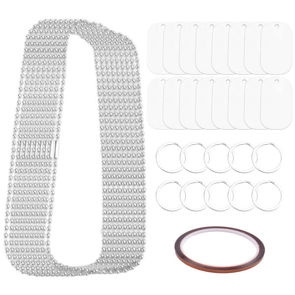 44Pcs Sublimation Stamping Blank Aluminum Dog Tags For Pet Id Pendant