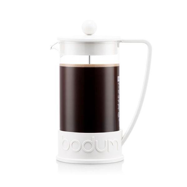Bodum - Stainless Steel Brazil Coffee Press 8-Cup Coffee Maker - White
