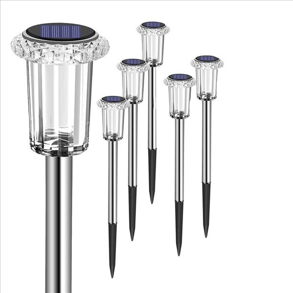 Solar Powered Garden Spike Warm White Light - Pack of 6