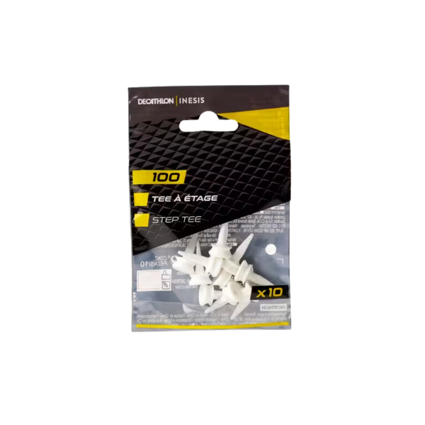 Inesis Golf Plastic Step Tees x10 6 mm - Inesis White