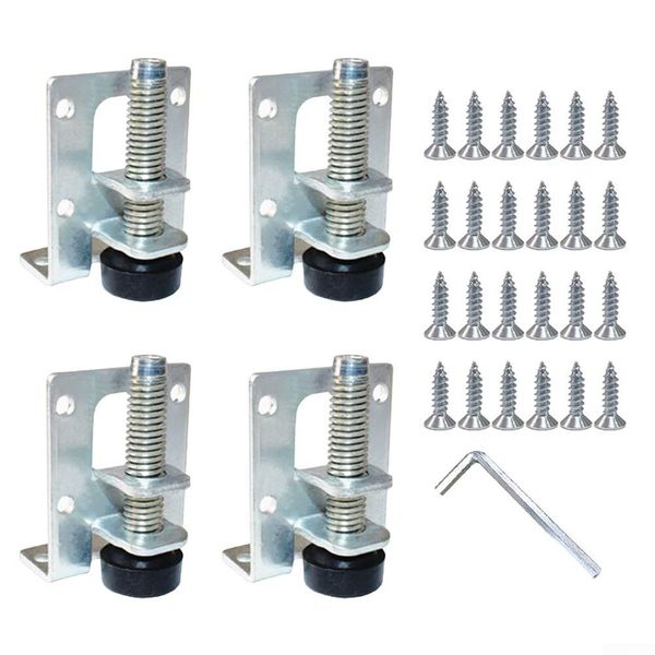 4 Piece Heavy Duty Adjustable Furniture Leveling Feet L Shaped Leveler Legs