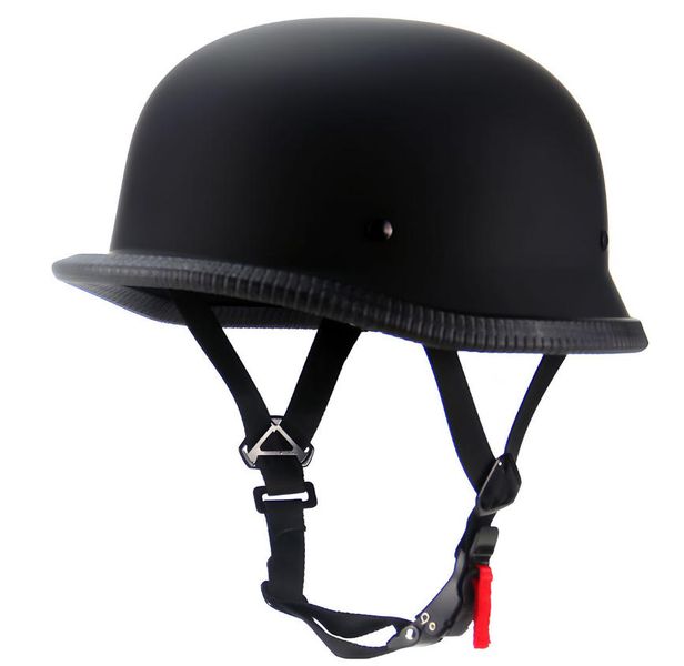 Motorcycle Skull Cap Helmet, Retro Open Face Half Helmet for Adults