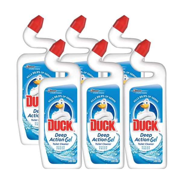Duck Deep Action Gel Toilet Cleaner Ocean - Shrink of 6 x 500ml