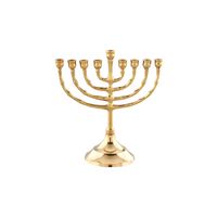 Brass 9 Candle Holder - Hanukkah - 17cm