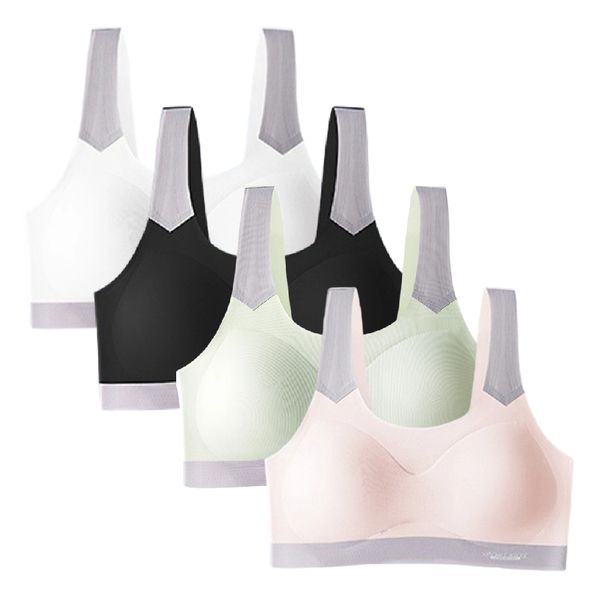 Teen Girls Seamless Wire-Free Ultra-soft Sports Bra - Size XXL, 2 Pack