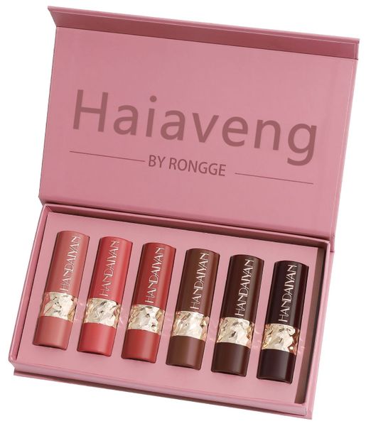6 Matte Lipsticks Set Long Lasting Waterproof