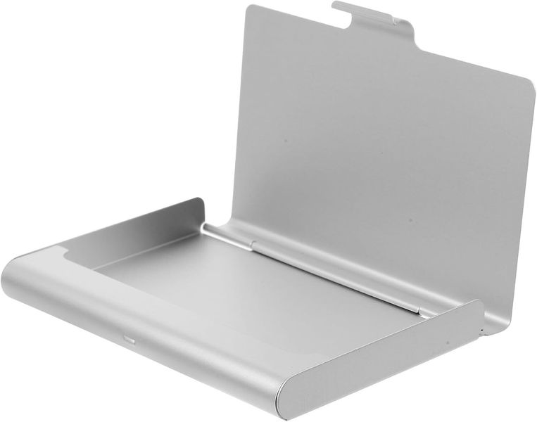 Aluminum Business Card Holder Organizer Desktop Card Storage Box Thick