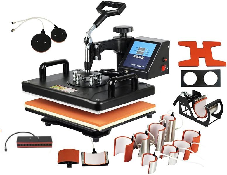 15 in 1 Heat Press Machine for T-Shirts,Hats,Mugs,Pens &amp;More 12x15 Inch