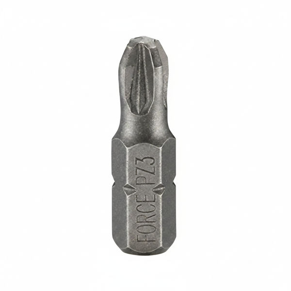 Force 1/4-inch Pozi Screwdriver Bit 50mm - Precision Hex Shank Tool