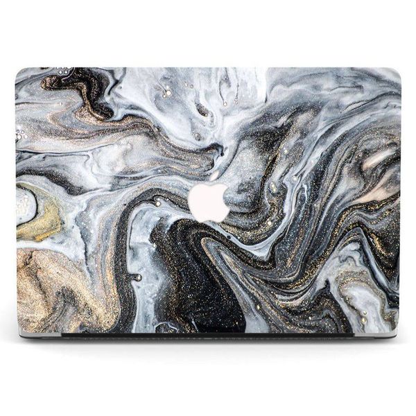 Black Fluid Designer Case compatible with MacBook Air 15" M2/M3/M4