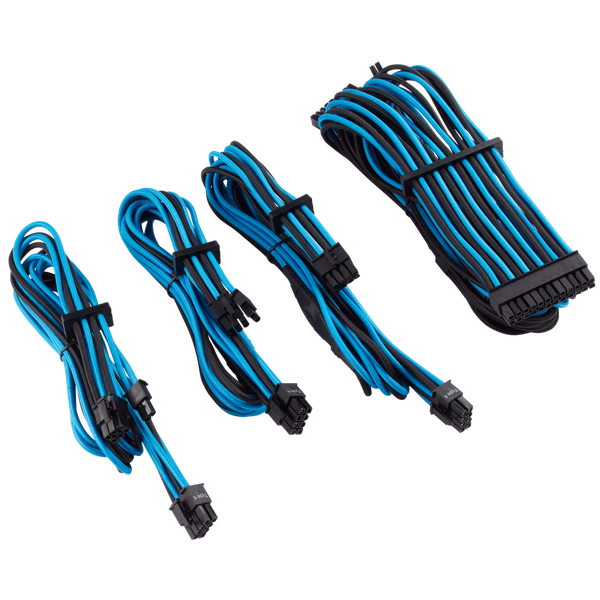 Corsair Premium Individually Sleeved PSU Cables Kit Gen 4 – Blue/Black