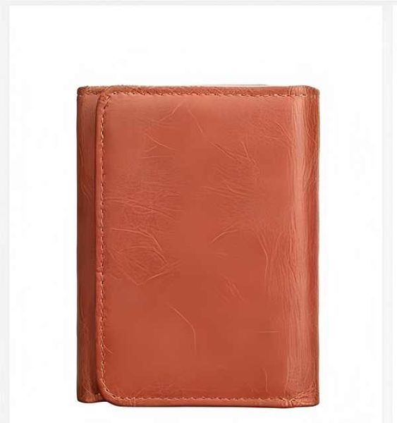 Genuine Leather Men's Wallet Trifold Anti-theft Brush