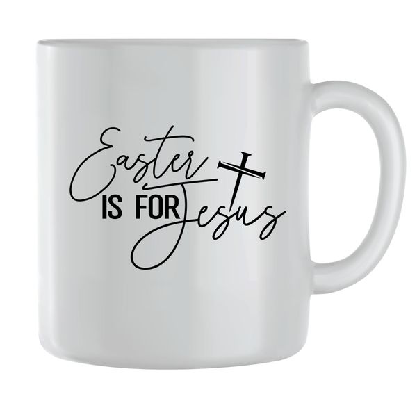 For Jesus Coffee Mugs for Men Women with Christian Easter Graphic Words 080